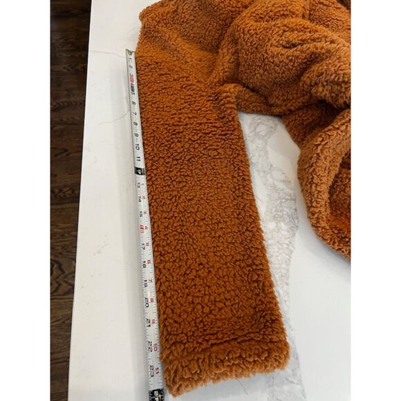 Pretty Garden Women's Knee Length Teddy Bear Fleece Coat with Hood Size L - Picture 7 of 10